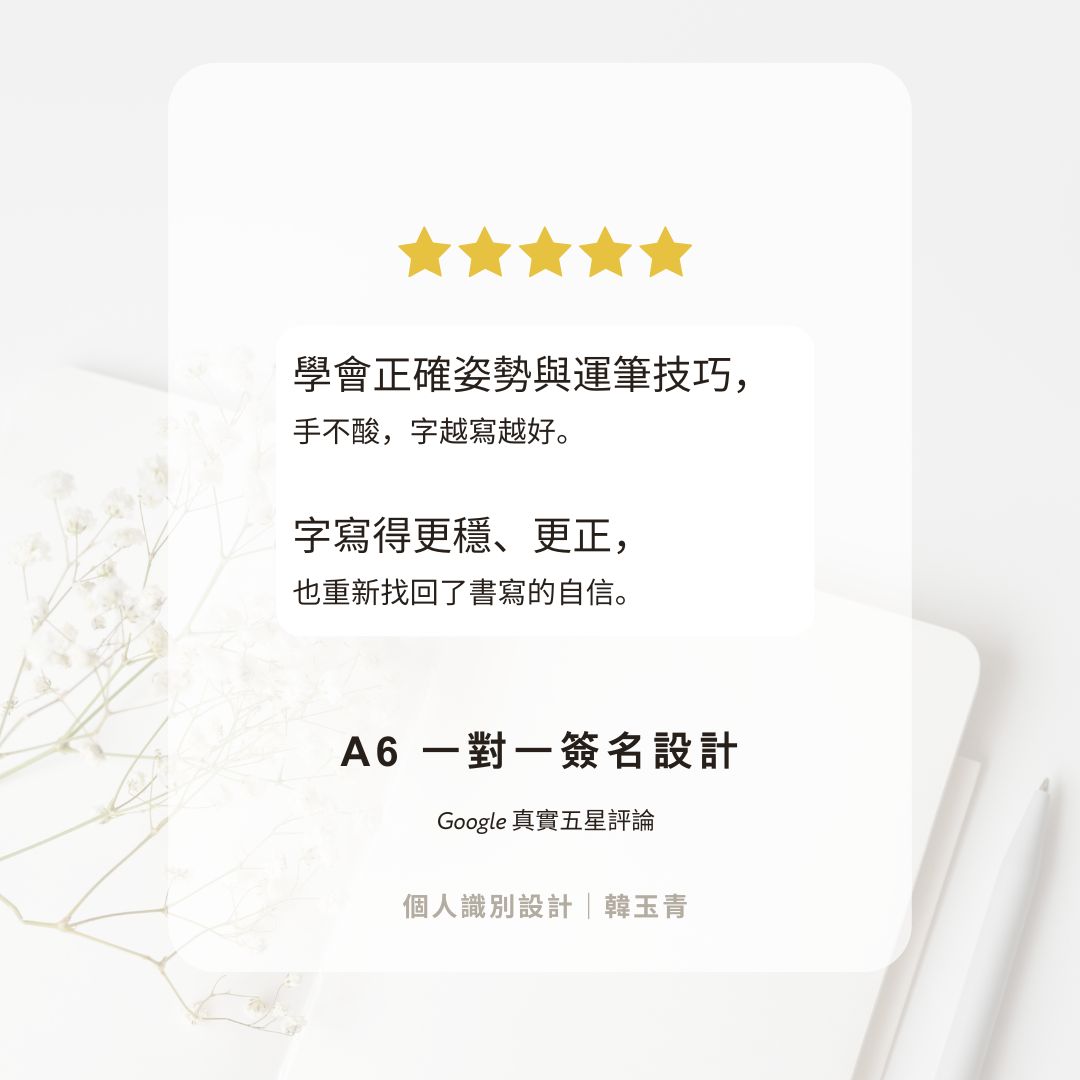 A6簽名設計案例｜從A3基礎到一對一訂製，管理職如何建立專業簽名識別
